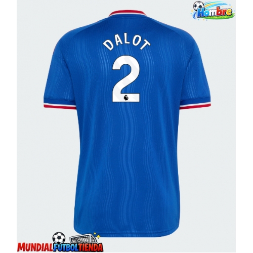 Camiseta Manchester United Diogo Dalot #2 Segunda Equipación Replica 2026-27 mangas cortas